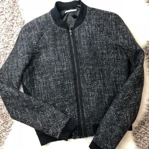 Tahari Black Bomber Style Jacket